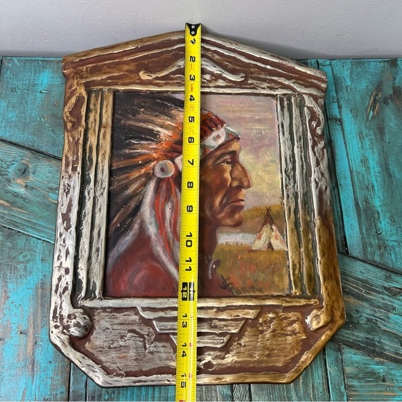 British Artist John S.Perry First Nations Native American Chief Oil Painting - Picture 8 of 12